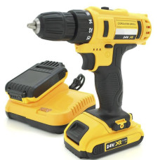 Надійний шуруповерт з потужним акумулятором, кейсом та двома батареями для максимальної зручності